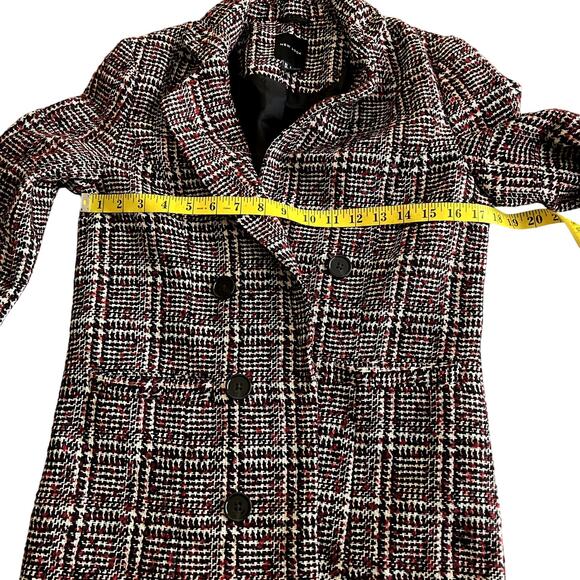 New Look Jacket Coat Blazer Women 2 Plaid lined Dark Academia Dressy Winter Fall - Picture 5 of 12